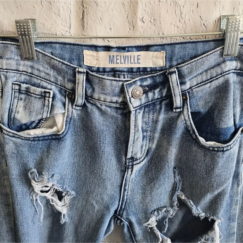 Brandy Melville Light Wash Distressed Skinny Jeans Women's 24